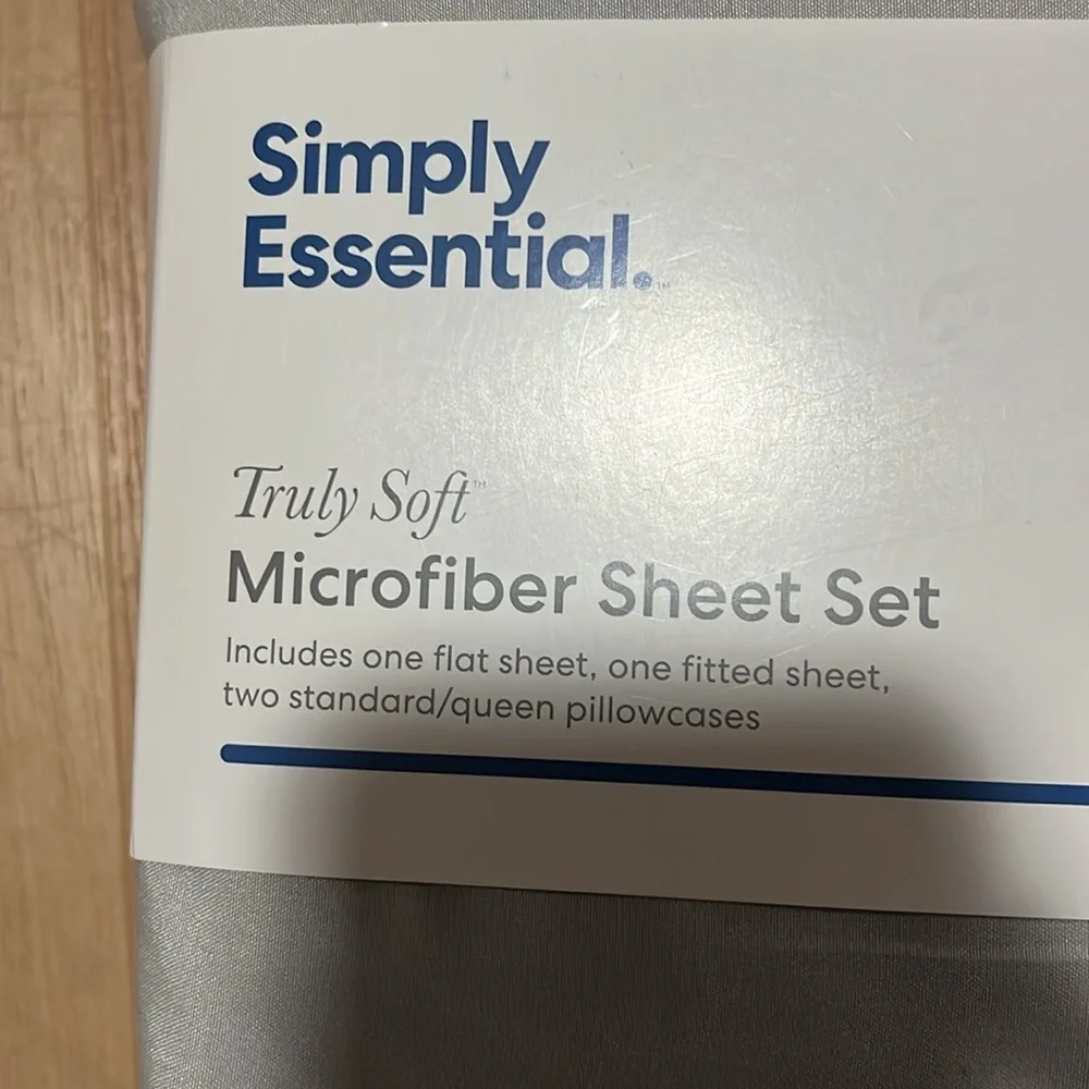 Queen Microfiber Sheet Set - Light Gray